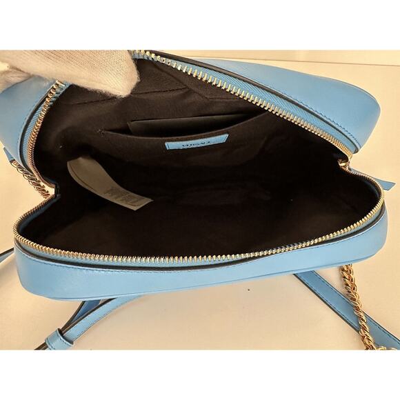 NWT $1275 Versace Quilted Lamb Leather Blue Medium Shoulder Bag 1008828 Italy - Picture 13 of 16